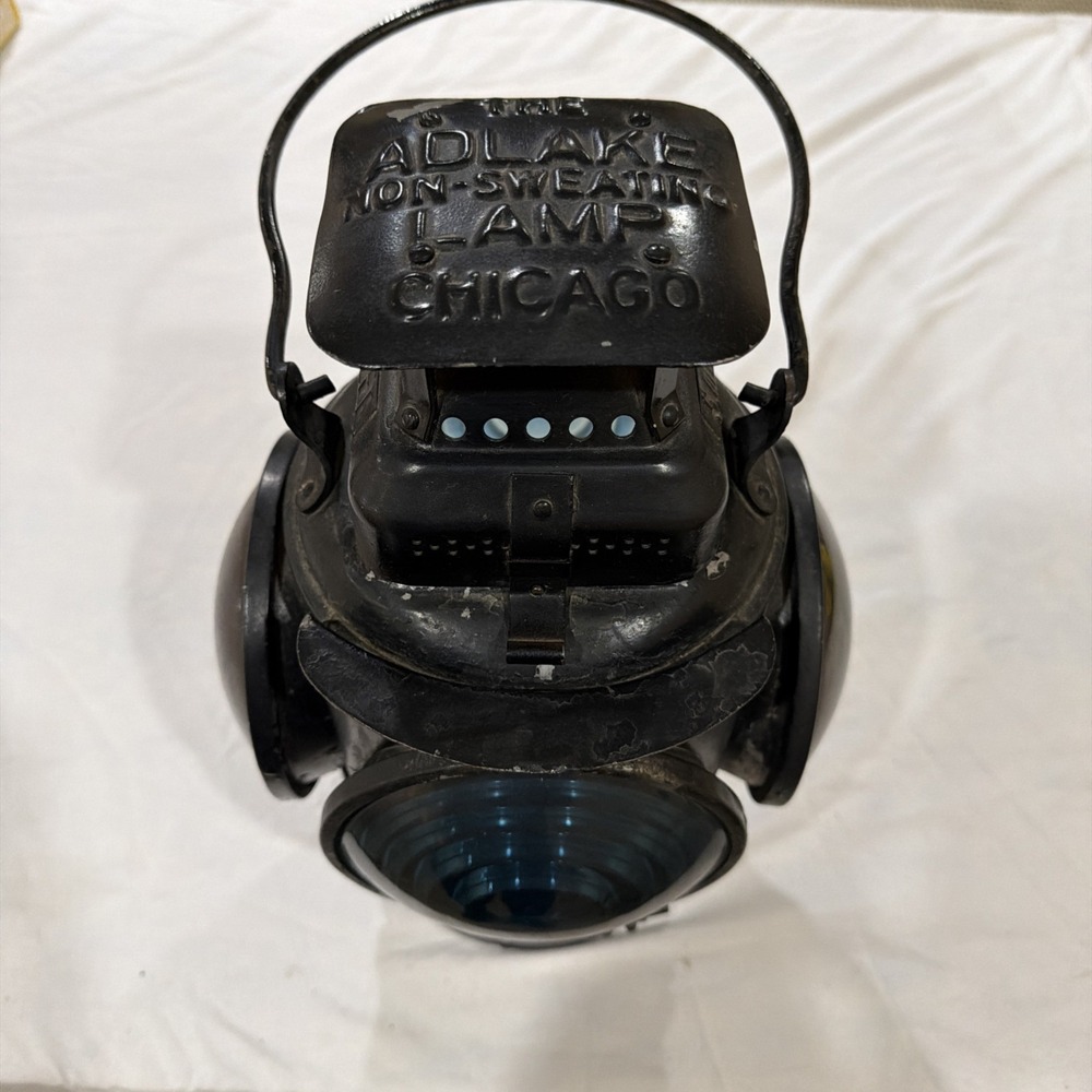 Vtg The Adlake Non-Sweating Railroadā Train 4 Way Lantern Chicago